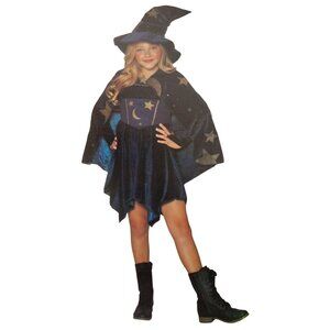 Girls S (6/6X) Spellbound Wizard Complete 3 Piece Halloween Costume
